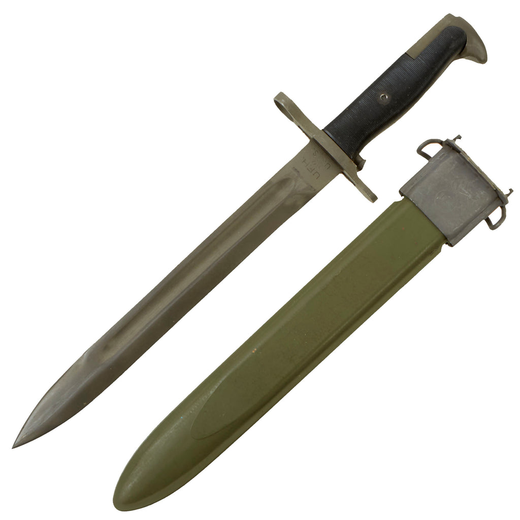 Original Excellent U.S. WWII M1 Garand 10 inch Bayonet by Union, Fork & Hoe with M7 Scabbard Original Items