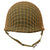 Original U.S. WWII Unissued 1943 M1 McCord Front Seam Fixed Bale Helmet with Net and Westinghouse Liner - Complete Original Items