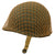 Original U.S. WWII Unissued 1943 M1 McCord Front Seam Fixed Bale Helmet with Net and Westinghouse Liner - Complete Original Items