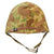 Original U.S. WWII Early Complete 1942 M1 McCord Front Seam Fixed Bale Helmet with Westinghouse Liner and Early USMC 1st Issue Helmet Cover - Excellent Condition Original Items