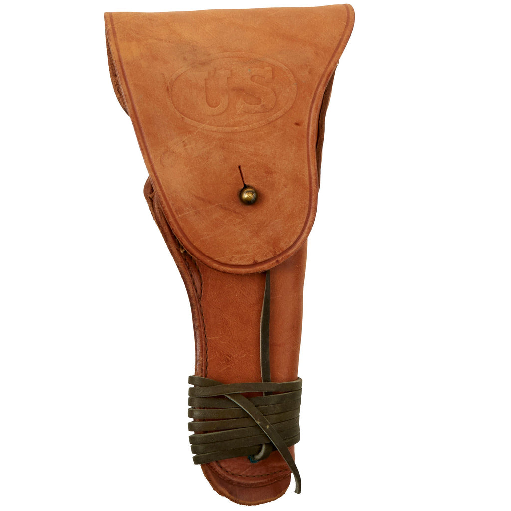 Original U.S. WWII Era Excellent Condition M1916 .45 Colt 1911 Leather Holster by Rare Maker Fink Leather Shops of Kansas City, Missouri Original Items