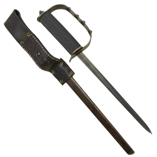 Original U.S. WWII First Pattern OSS Drop Knife with Scabbard made from Springfield Trapdoor Bayonet and Added Frog Original Items