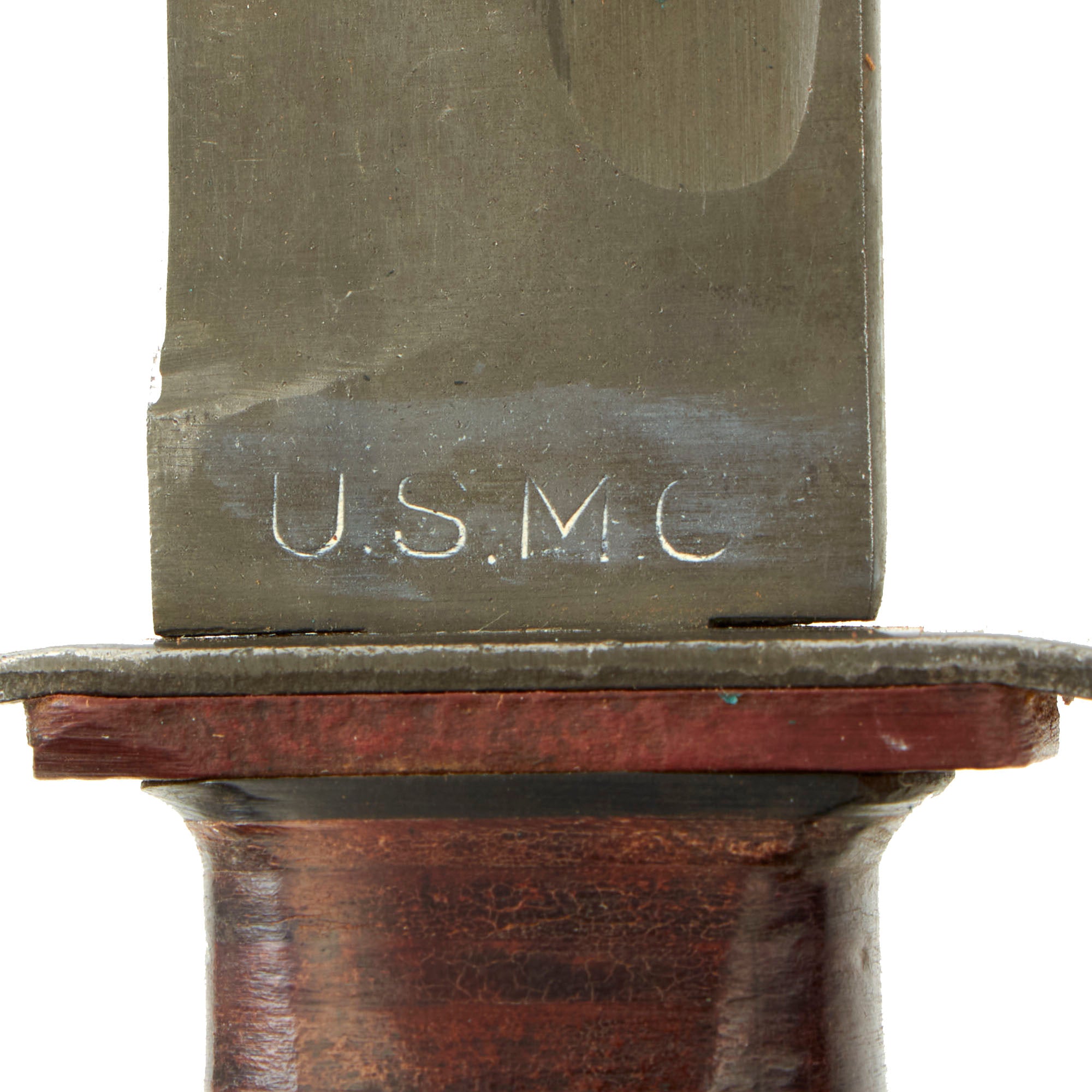 Original U.S. WWII USMC Mark 2 KABAR Fighting Knife by PAL with Leath