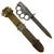 Original U.S. WWII / Korean War Everitt Style Custom Mk3 Knuckle Duster Fighting Knife With M8A1 Scabbard Original Items
