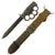 Original U.S. WWII / Korean War Everitt Style Custom Mk3 Knuckle Duster Fighting Knife With M8A1 Scabbard Original Items
