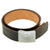 Original German WWII Police Black Leather Belt with Pebbled Steel EM/NCO Buckle by Overhoff & Cie. Original Items