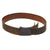 Original German WWII Luftwaffe Named Black Leather Belt with Painted Steel Buckle - RZM Marked Original Items