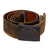 Original German WWII Luftwaffe Named Black Leather Belt with Painted Steel Buckle - RZM Marked Original Items