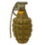 Original U.S. WWII Inert MkII Pineapple Grenade with Yellow Ring, M10A3 Fuze and M41 Cardboard “Husk” Canister Original Items
