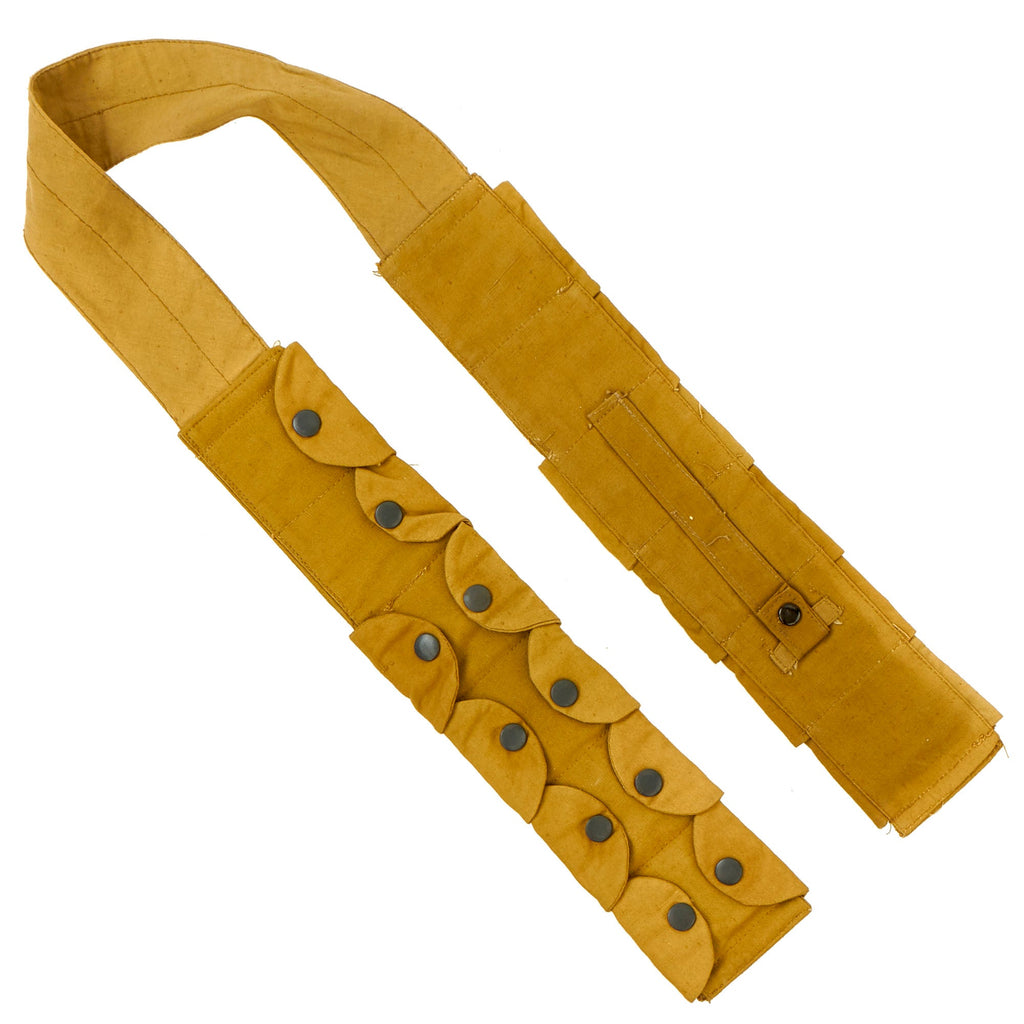 Original Rare German WWII Luftwaffe Tan Fallschirmjäger Paratrooper Ammo Bandolier - RBNr. Marked Original Items