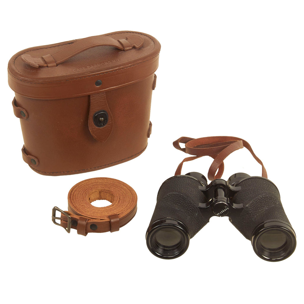 Original U.S. WWII Unissued Condition M3 6x30 Binoculars by Westinghouse with M17 Leather Case - Dated 1942 Original Items