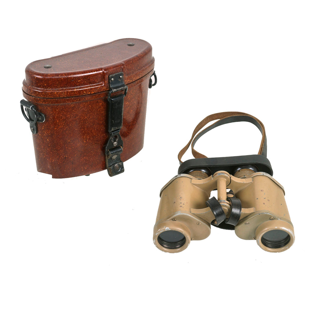 Original German WWII 6x30 Dienstglas Binoculars by Voighlander & Sons With Bakelite Case Dated 1942 Original Items