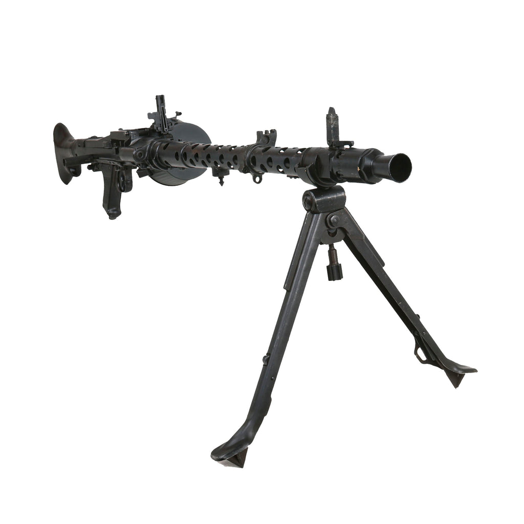 Original German WWII Early MG 34 Display Machine Gun by Gustloff-Werke with Bakelite Butt Stock & Belt Carrier - Dated 1941 Original Items
