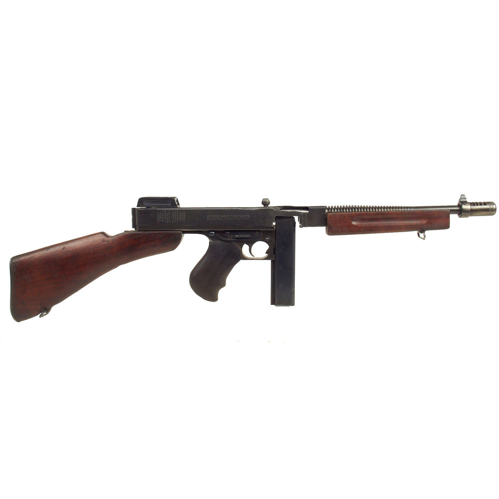 Original U.S. WWII Thompson M1928A1 Display Submachine Gun Serial NO.S-401005 - Original WW2 Parts Original Items