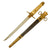 Original Japanese WWII M1883 Naval Officers Dirk with Brass Mounted Leather Scabbard Original Items