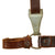 Original German WWII SA Dagger Three Piece Brown Leather Hanger with Clip by Overhoff & Cie. Original Items