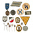 Original German WWII Award, Insignia, Tinnie, and Stickpin Grouping with Minesweeper and DRL Sports Badges - 19 Items Original Items