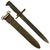 Original U.S. WWII M1 Garand 10 inch Cut Down Bayonet by Oneida Limited with M7 Scabbard - Dated 1943 Original Items