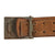 Original German WWII Luftwaffe Black Leather Belt with Painted Steel Buckle Original Items