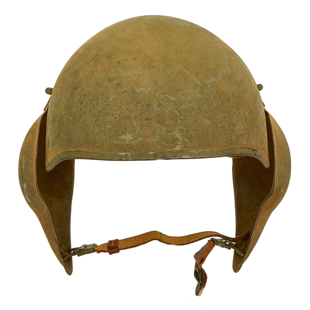Original U.S. WWII USAAF Bomber Crew M5 Steel FLAK Helmet with Complete Liner Original Items