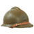 Original French WWII Model 1926 Adrian Infantry Helmet with Liner & Chinstrap - Olive Green Original Items