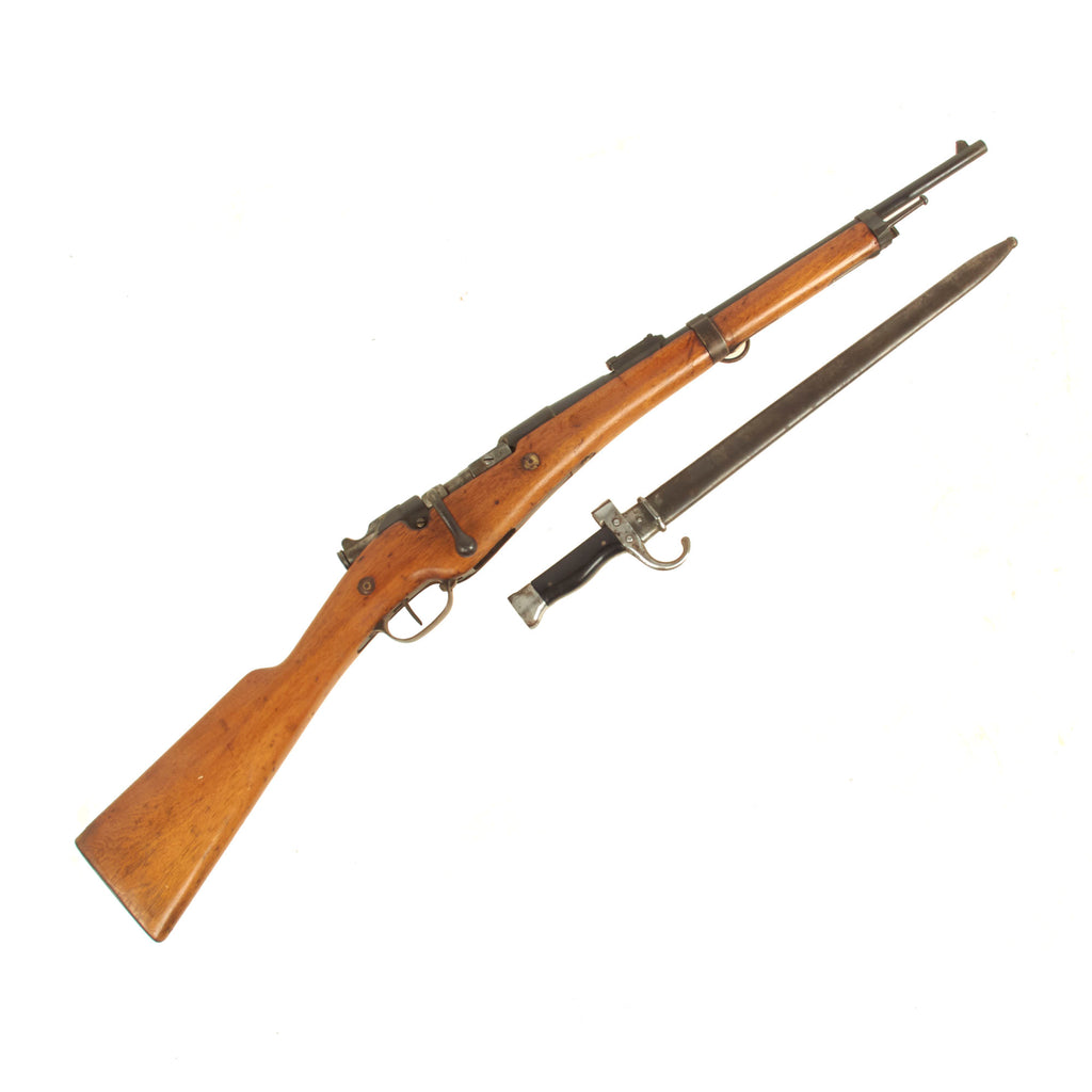 Original French Mannlicher Berthier Mle 1892 Saddle-Ring Carbine by Saint-Étienne Serial F 40382 with Bayonet - dated 1893 Original Items