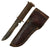 Original WWII Large EG Waterman EGW Stacked Leather Grip Fighting Knife with Custom Sheath Original Items