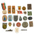 Original German Pre - WWII Large Tinnie Event Badge Grouping with Italian-German Africa Medal - 24 Items Original Items