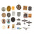 Original German WWI - WWII Award, Insignia, and Tinnie Grouping with Imperial Black Wound Badge, DRL Sports Badge, and More - 24 Items