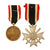 Original German WWII Award and Tinnie Grouping with KvKII with Swords, War Merit Medal, and More - 24 Items Original Items