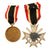 Original German WWII Award and Tinnie Grouping with KvKII with Swords, War Merit Medal, and More - 24 Items Original Items