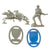 Original German WWII Award and Tinnie Grouping with KvKII with Swords, War Merit Medal, and More - 24 Items Original Items