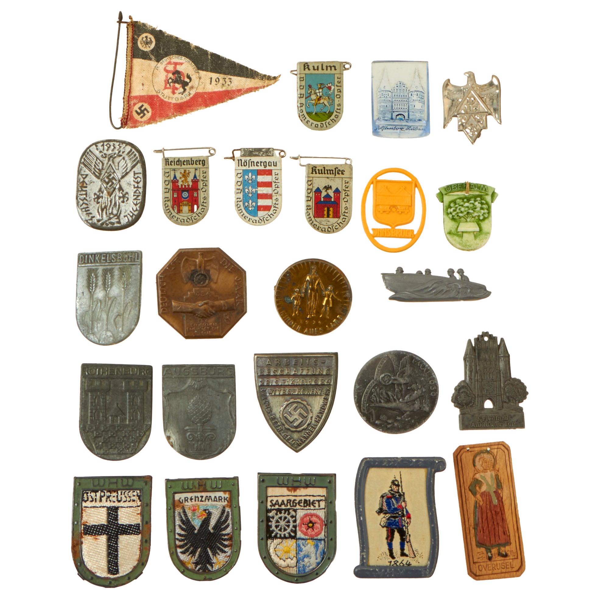 Original German 1933-1939 Pre-WWII Large Tinnie Event Badge