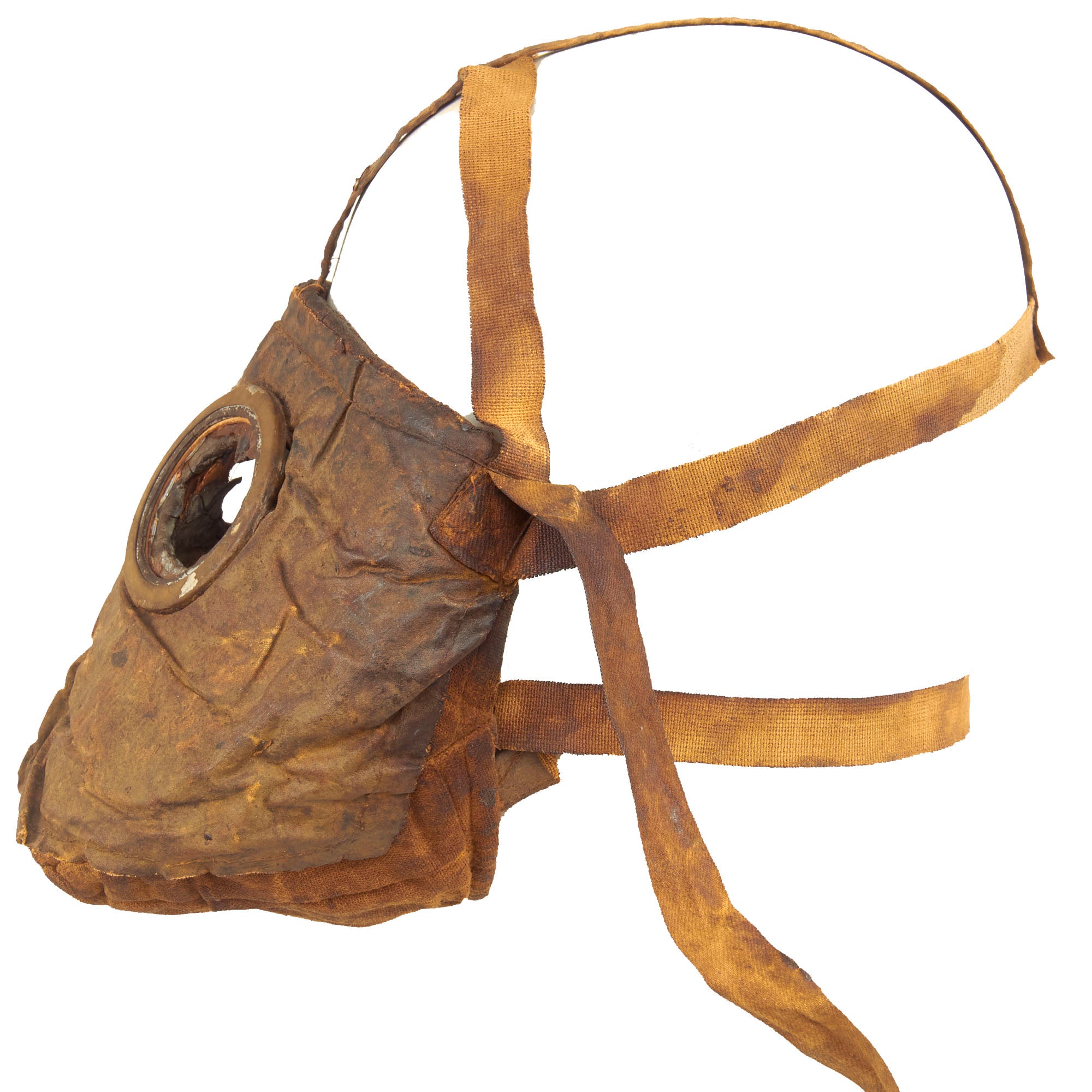 1910s WW1 ガスマスクバック ハンドペイント レアカラー ヴィンテージ 1910s WW1 ガスマスクバック ハンドペイント レアカラー