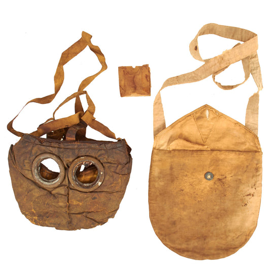 Original French WWI M2 Gas Mask With Carry Bag Original Items