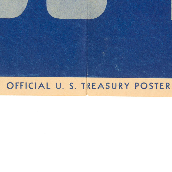 Original U.S. WWII 6th War Loan Official U.S. Treasury Poster 19" x