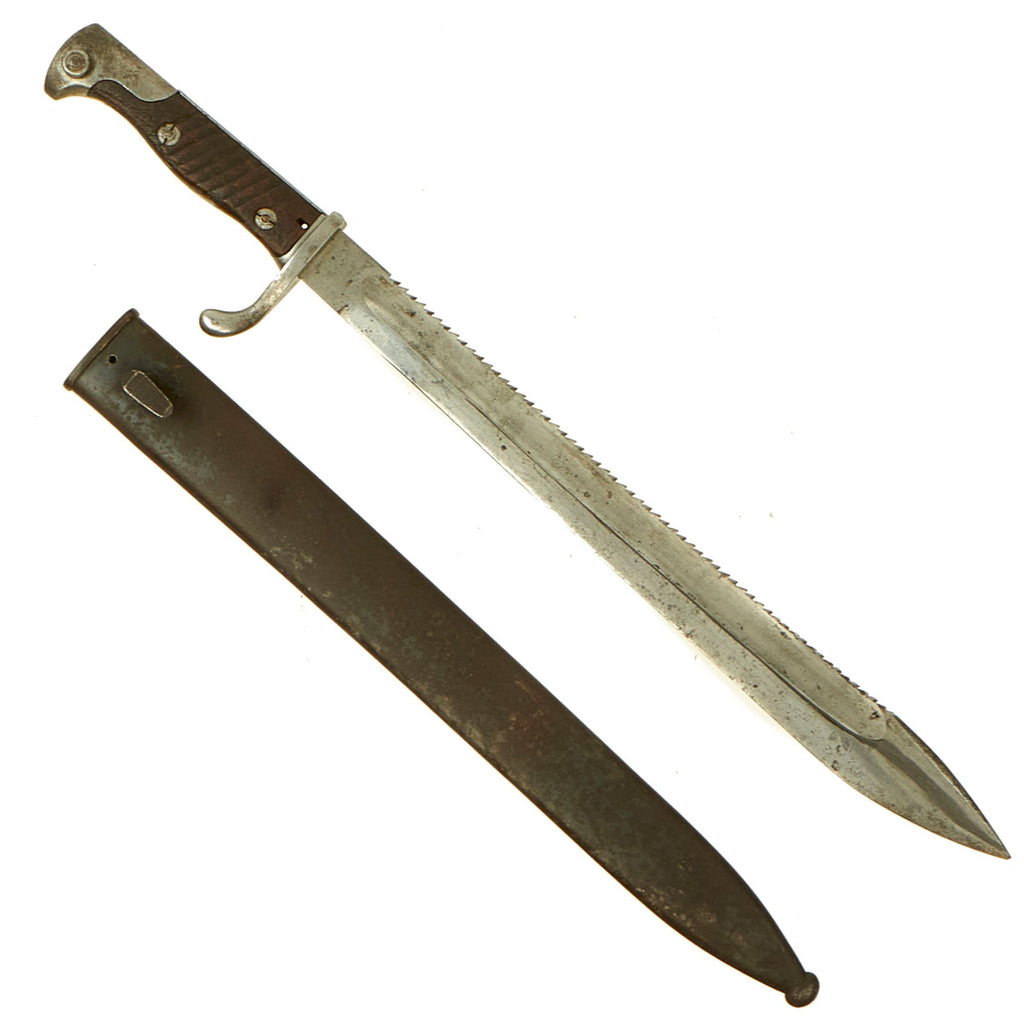 Original German WWI M1898/05 n/A Butcher Bayonet by Weyersberg Kirschbaum & Cie with Scabbard - Dated 1916 Original Items