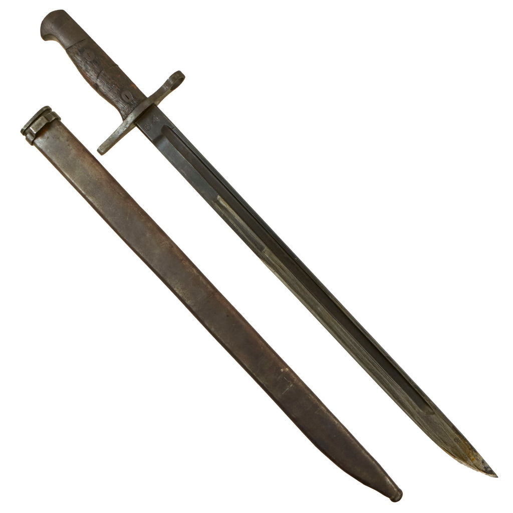 Original Japanese WWII Arisaka Type 30 Bayonet Toyoda Jidoshoki Seisakusho Under Nagoya Supervision with Steel Scabbard Original Items