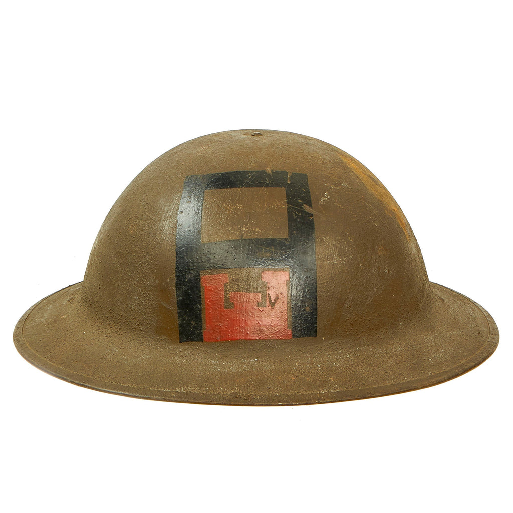 Original U.S. WWI First United States Army Engineers Painted M1917 Doughboy Helmet Original Items