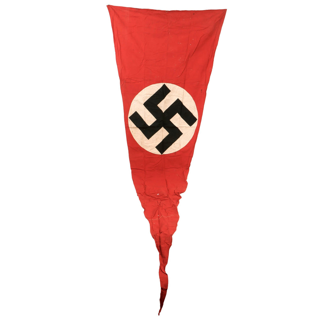 Original German WWII Very Large NSDAP Political National Pennant Flag - 44" x 135" Original Items