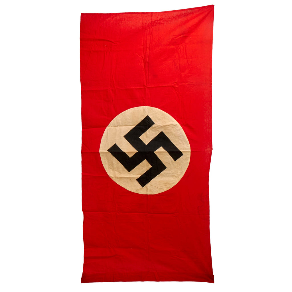 Original German WWII NSDAP Large Multi-Piece Double Sided National Political Banner Flag - 90" x 45" Original Items