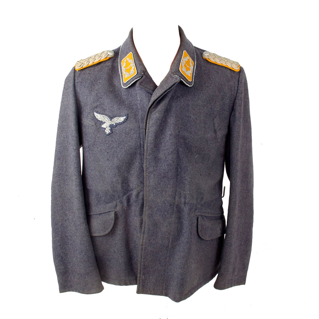 DRAFT Original German WWII Luftwaffe Flight Branch Major Officer Two Pocket Fliegerbluse Tunic Original Items