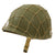 Original U.S. WWII 1944 McCord Front Seam Swivel Bale M1 Helmet with Net and International Molded Plastics Liner Original Items