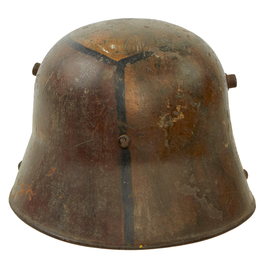 Original Imperial German WWI M16 Stahlhelm Helmet with Panel Camouflag ...