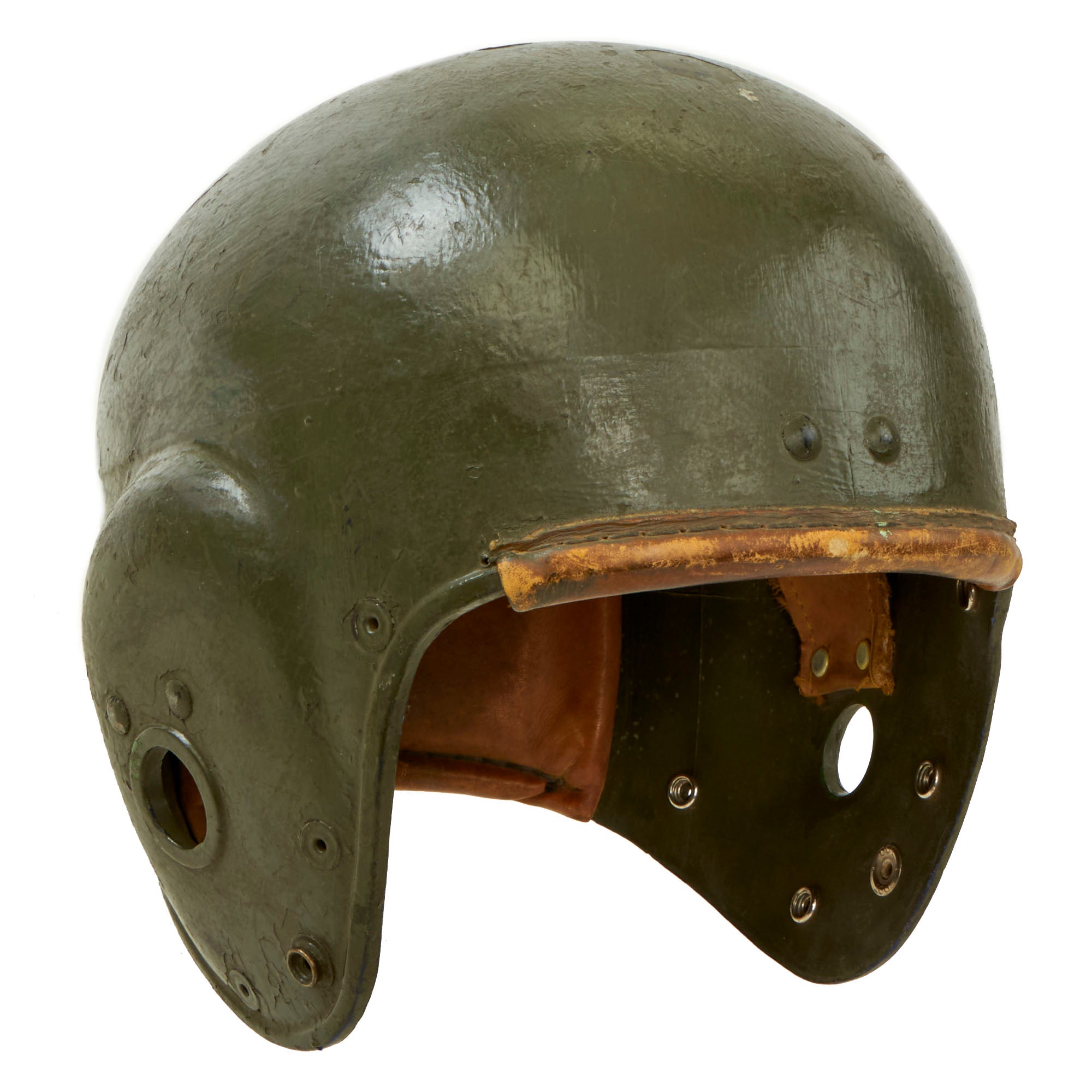 Original U.S. Korean War Era QM2C Armored Personnel Tanker “Football” – International Military Antiques Original U.S. Korean War Era QM2C Armored Personnel Tanker “Football” – International Military Antiques
