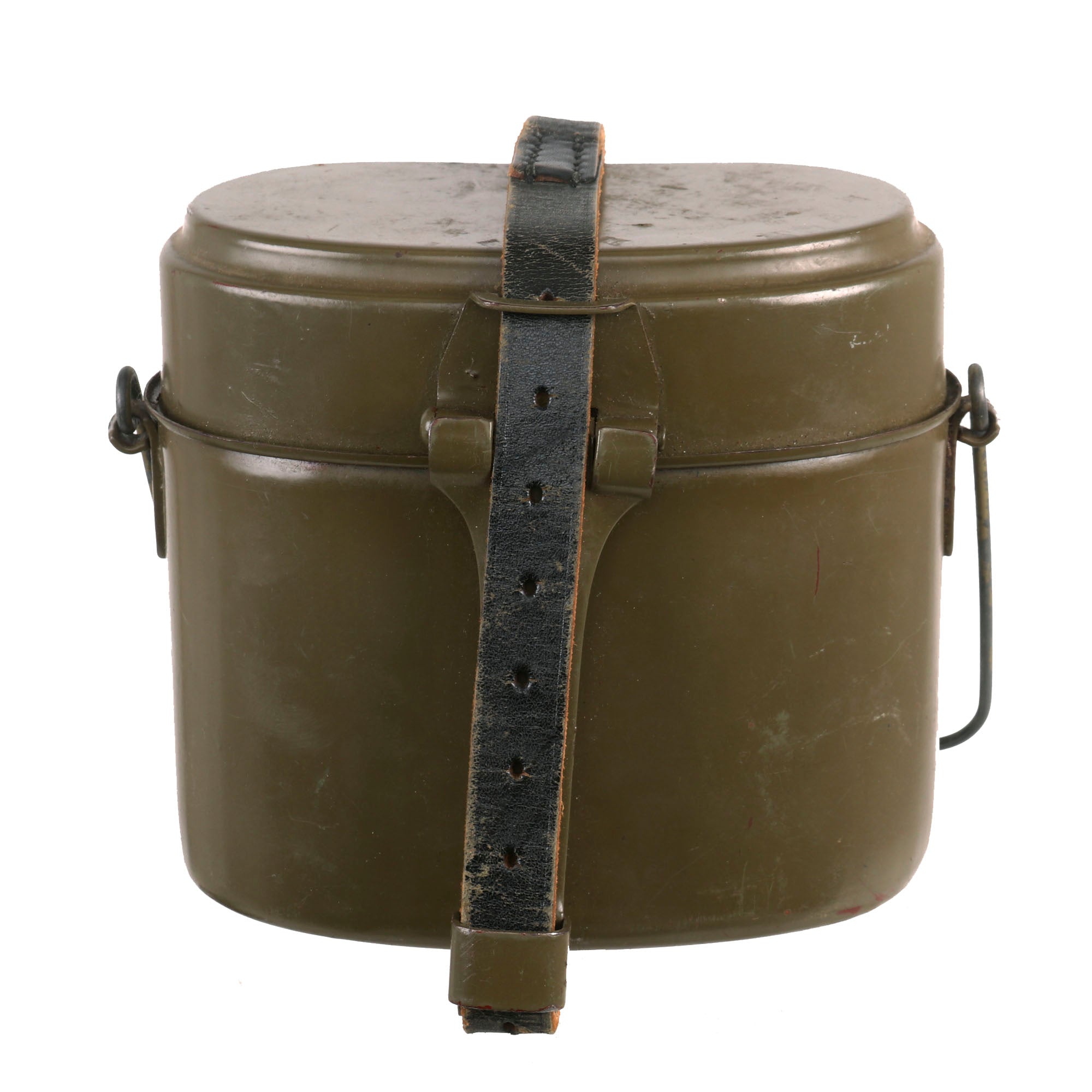 Original German Military Mess Kit Aluminium 3 Part Pot Lid Container Olive