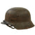 Original German WWII Service Worn M42 No Decal Army Heer Helmet with 56cm Liner & Chinstrap - hkp64 Original Items