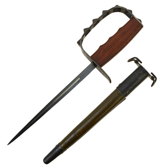 Original U.S. WWI M1917 Trench Knife by L.F. & C. dated 1917 with Scabbard by Jewell Original Items