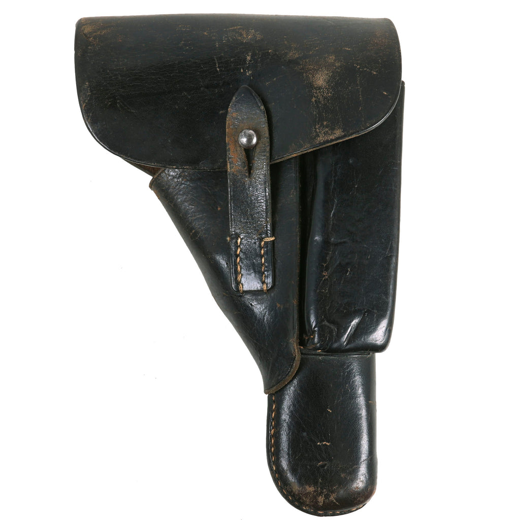 Original German WWII Browning Hi-Power Leather Softshell Holster by Frost & Jähnel - dated 1942 Original Items