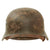 Original German WWII Army Heer M40 "No Decal" Steel Helmet with 1940 Dated 57cm Liner & Chinstrap - Stamped NS64 - Partial Replacement Decal Original Items